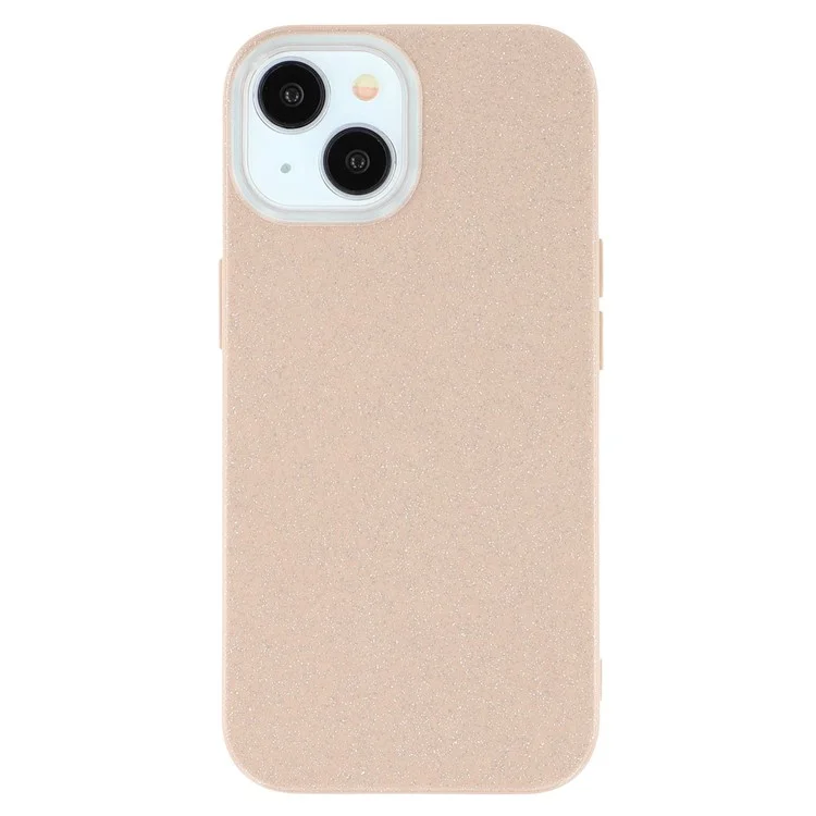 For iPhone 15 Case IMD Glitter TPU Phone Cover Large Camera Cutout - Brown