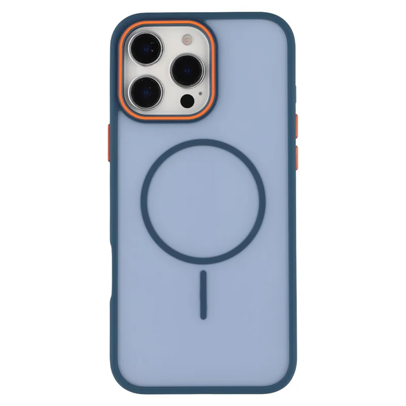 Für iPhone 16 Pro Magnetische Hülle Skin Touch TPU + PC Handyrückseite - Blau
