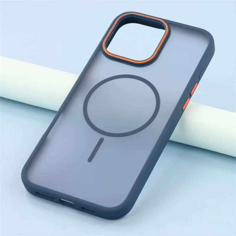 Für iPhone 16 Pro Magnetische Hülle Skin Touch TPU + PC Handyrückseite - Blau