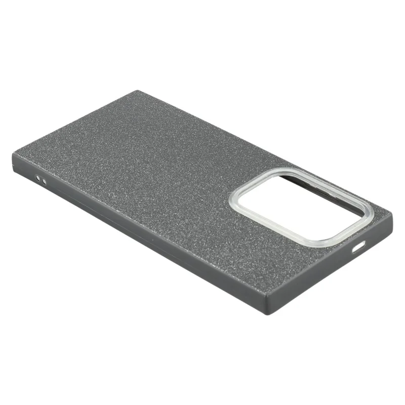 For Samsung Galaxy S23 Ultra Case IMD Glitter TPU Phone Cover Large Camera Cutout - Black