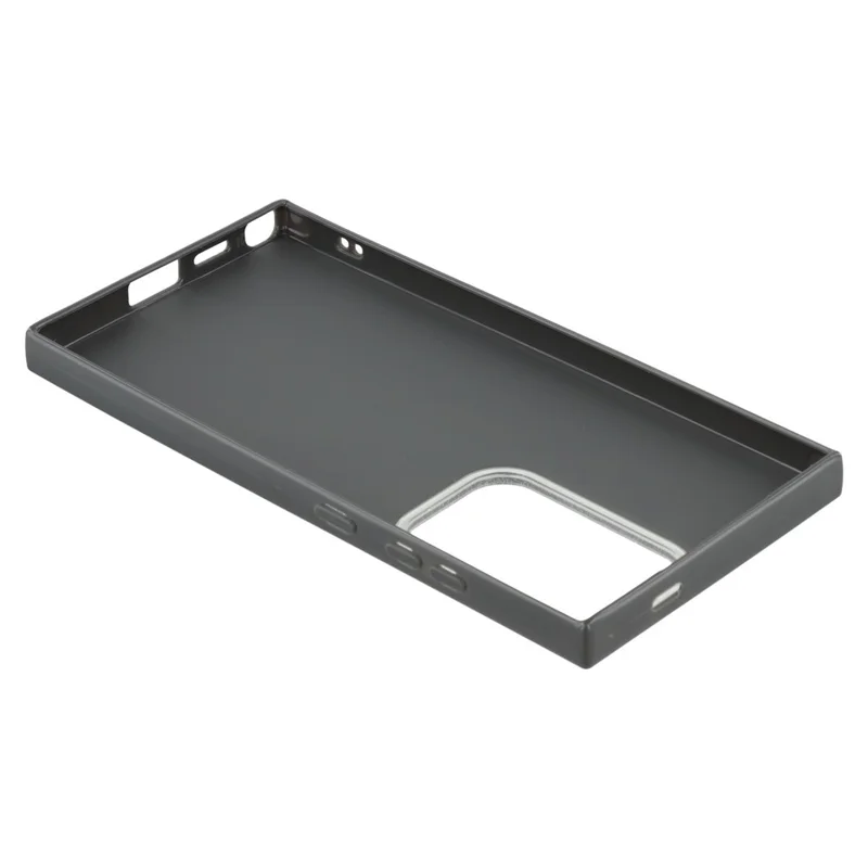 For Samsung Galaxy S23 Ultra Case IMD Glitter TPU Phone Cover Large Camera Cutout - Black