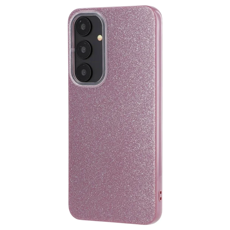 For Samsung Galaxy S25 Case IMD Glitter TPU Phone Cover Large Camera Cutout - Purple