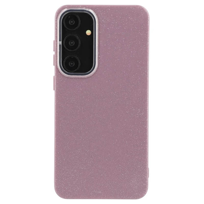 For Samsung Galaxy S24 Case IMD Glitter TPU Phone Cover Large Camera Cutout - Purple