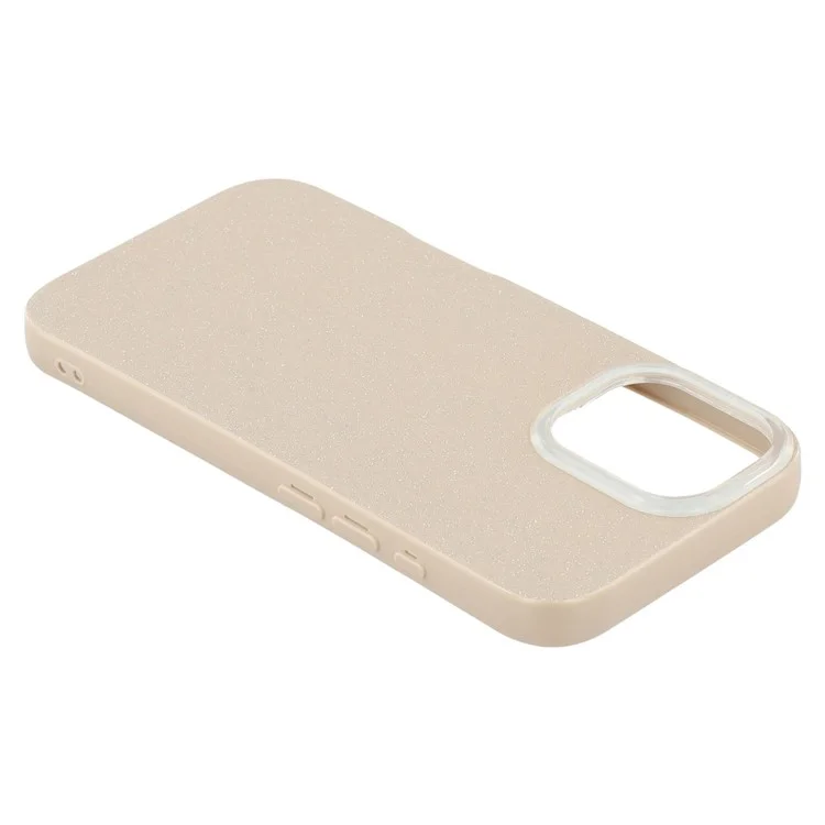 For iPhone 16 Plus Case IMD Glitter TPU Phone Cover Large Camera Cutout - Brown  /  Brown