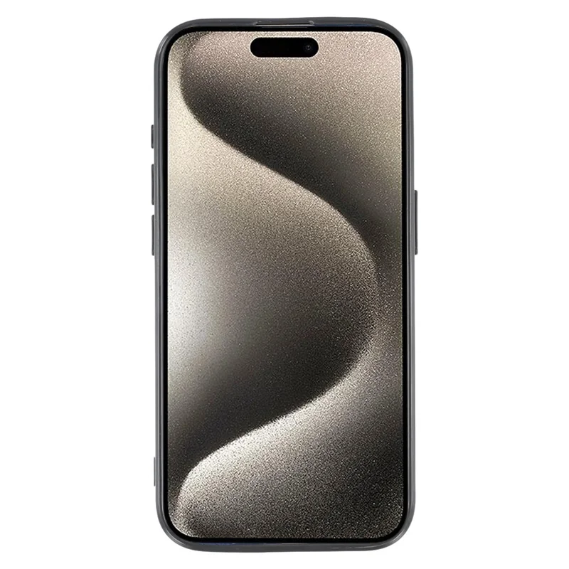 For iPhone 15 Pro Max Case IMD Glitter TPU Phone Cover Large Camera Cutout - Black