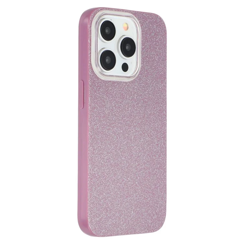 Per iPhone 14 Pro Case IMD Glitter TPU Custodia per telefono Taglio grande per fotocamera - Viola