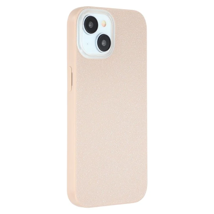 For iPhone 14 / 13 Case IMD Glitter TPU Phone Cover Large Camera Cutout - Brown