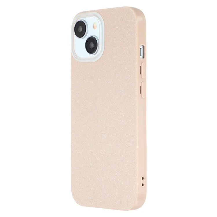 For iPhone 14 / 13 Case IMD Glitter TPU Phone Cover Large Camera Cutout - Brown