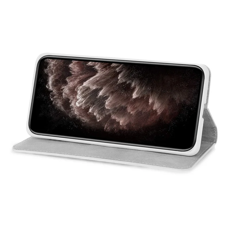 For iPhone 16e Hoesje PU Leren Portemonnee met Kaartslots Glitter Telefoonhoes - Zwart