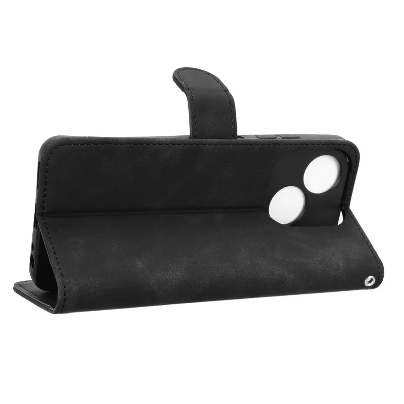 Per ZTE Blade A35e Cover in Pelle Effetto Morbido Antiurto Portafoglio Flip - Nero