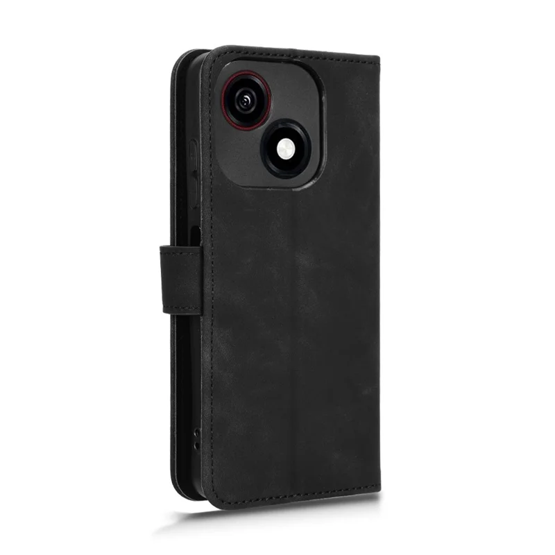 Per ZTE Blade A35e Cover in Pelle Effetto Morbido Antiurto Portafoglio Flip - Nero