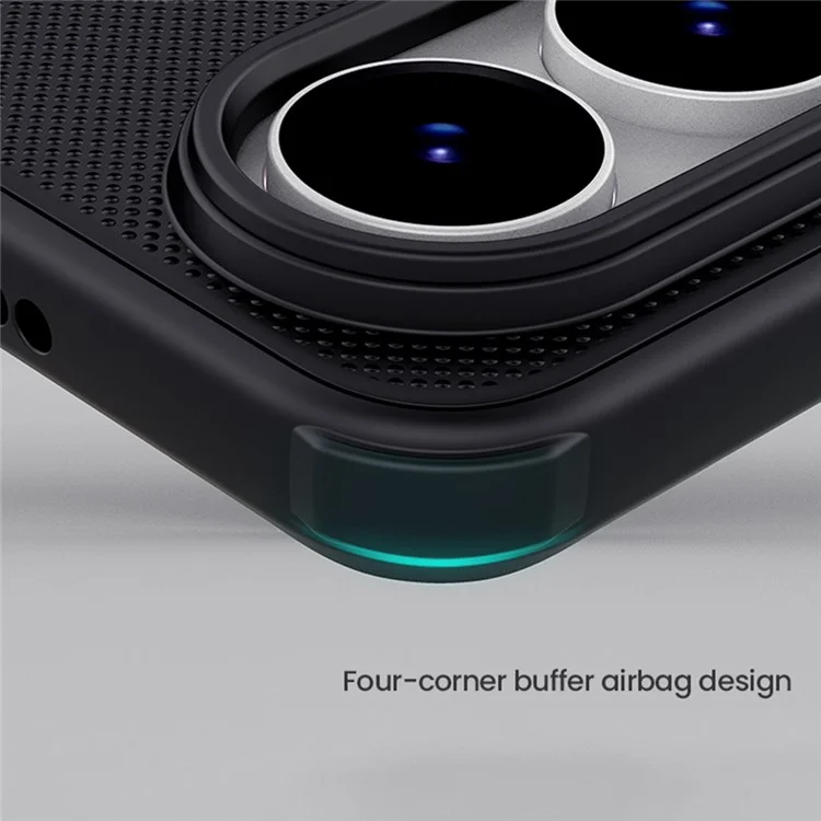 NILLKIN Frosted Shield Pro per Samsung Galaxy S25 Edge Cover Opaco PC + TPU Custodia per Cellulare - Nero