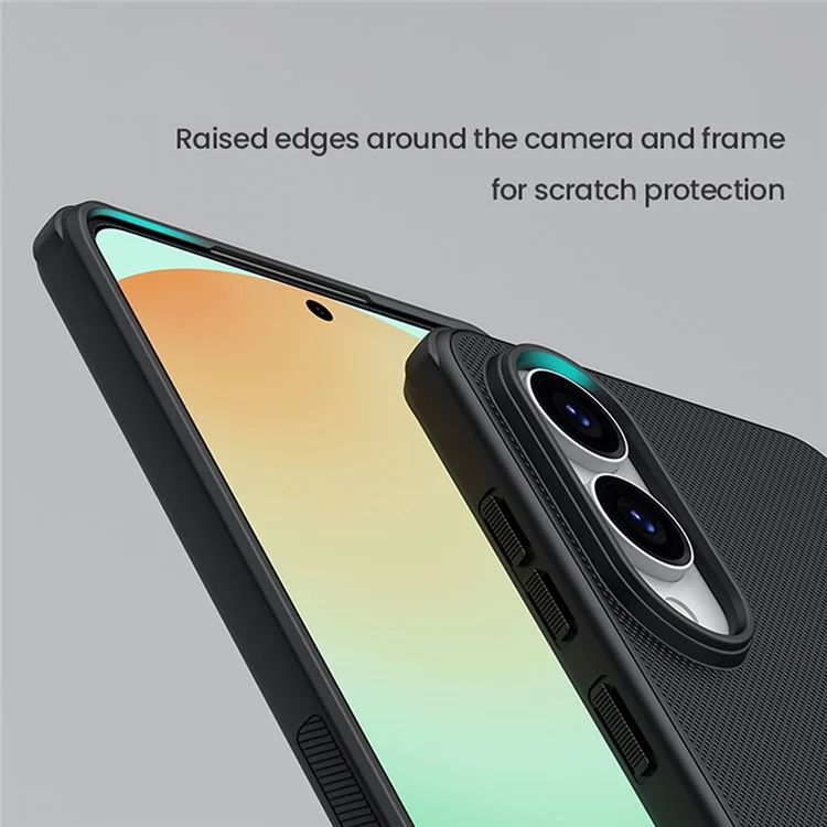 NILLKIN Frosted Shield Pro per Samsung Galaxy S25 Edge Cover Opaco PC + TPU Custodia per Cellulare - Nero