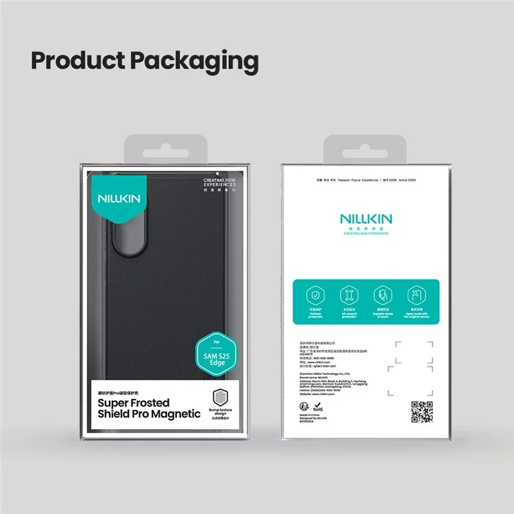 NILLKIN Frosted Shield Pro for Samsung Galaxy S25 Edge Case Compatible with MagSafe PC + TPU Phone Cover