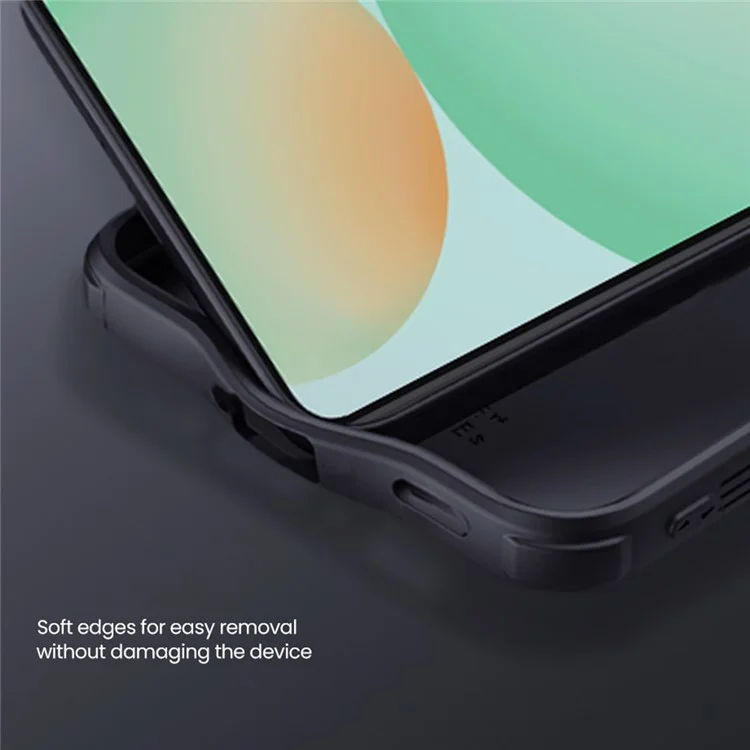 NILLKIN Camshield Pro Series for Samsung Galaxy S25 Edge Case PC + TPU Slide Camera Lid Phone Cover - Black