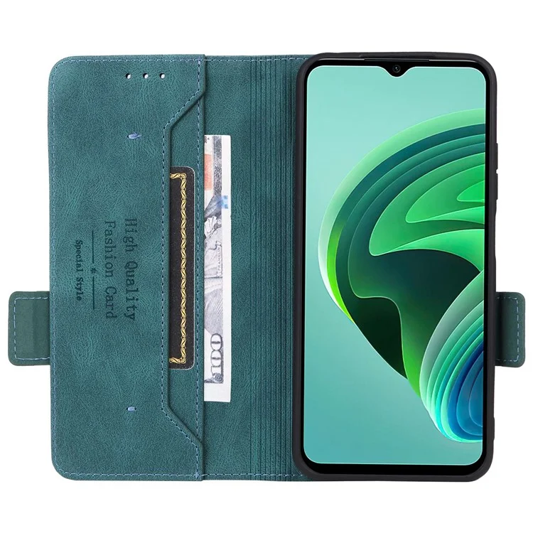 For Xiaomi Redmi 10 5G / Redmi 10 Prime+ 5G / Redmi Note 11E 5G Hardware Decor Leather Phone Case Dual Magnetic Clasp Protective Stand Flip Wallet Cover - Blue