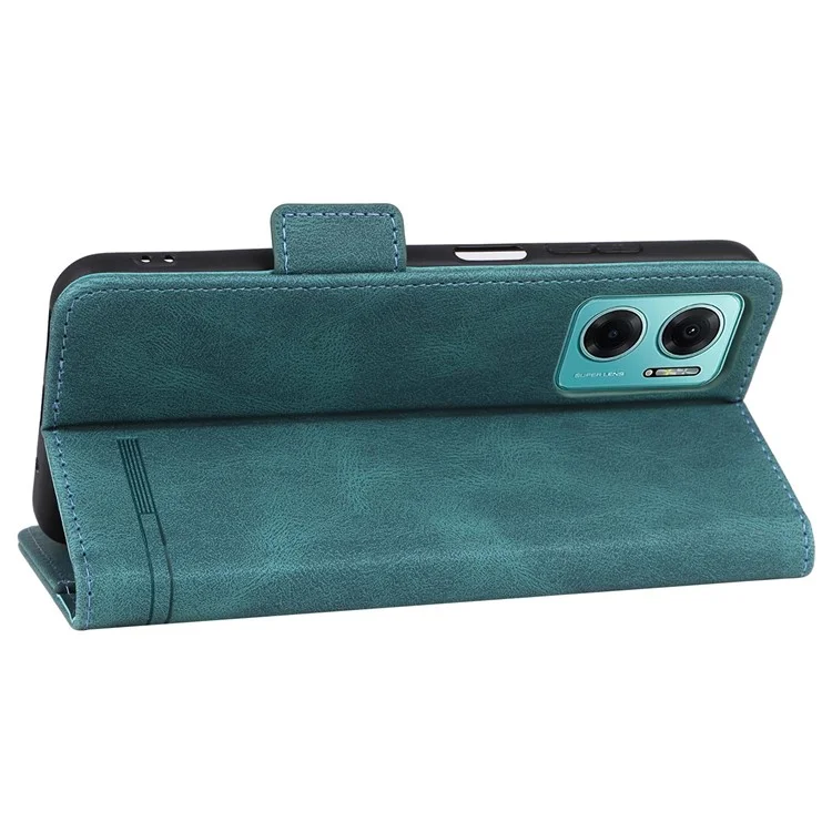 For Xiaomi Redmi 10 5G / Redmi 10 Prime+ 5G / Redmi Note 11E 5G Hardware Decor Leather Phone Case Dual Magnetic Clasp Protective Stand Flip Wallet Cover - Blue