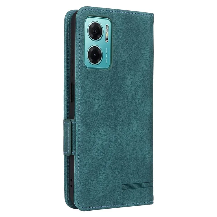 For Xiaomi Redmi 10 5G / Redmi 10 Prime+ 5G / Redmi Note 11E 5G Hardware Decor Leather Phone Case Dual Magnetic Clasp Protective Stand Flip Wallet Cover - Blue