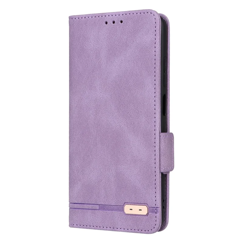 For Xiaomi Redmi 10 5G / Redmi 10 Prime+ 5G / Redmi Note 11E 5G Hardware Decor Leather Phone Case Dual Magnetic Clasp Protective Stand Flip Wallet Cover - Purple