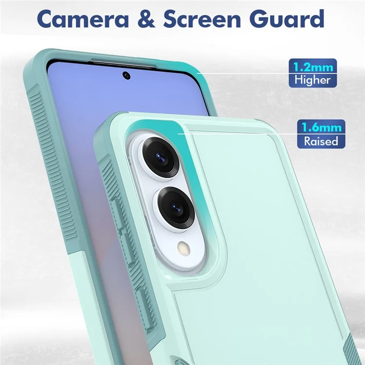 For Samsung Galaxy S25 Edge Case 2 in 1 PC + TPU Shockproof Phone Cover - Mint Green