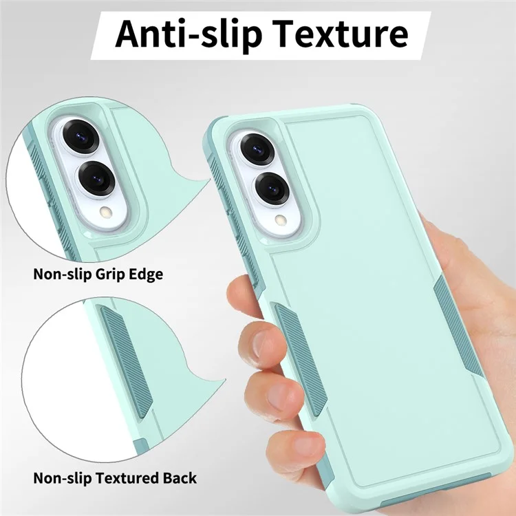 For Samsung Galaxy S25 Edge Case 2 in 1 PC + TPU Shockproof Phone Cover - Mint Green
