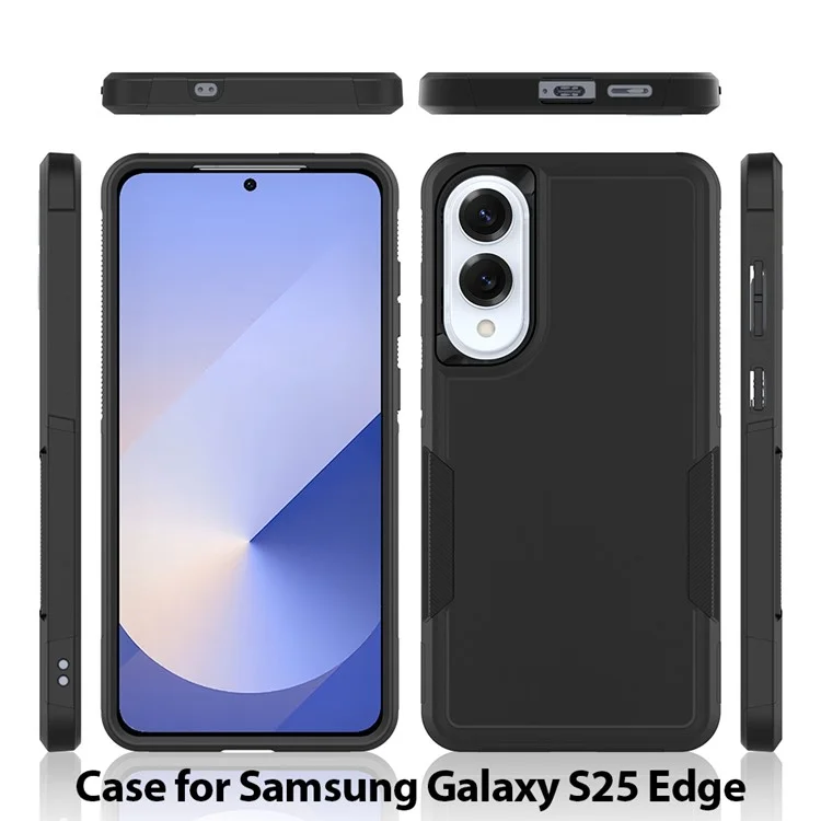 For Samsung Galaxy S25 Edge Case 2 in 1 PC + TPU Shockproof Phone Cover - Mint Green