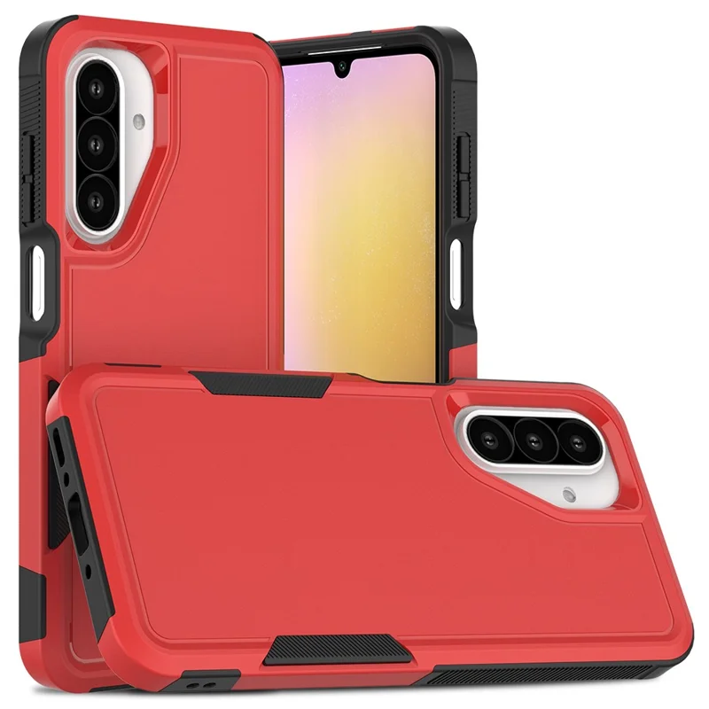 Til Samsung Galaxy A26 5G Taske 2 i 1 PC + TPU Støjsikker Telefonbeskyttelse - Rød