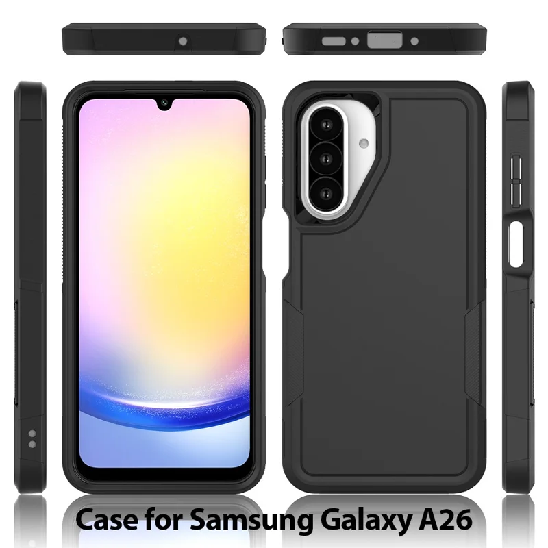 Til Samsung Galaxy A26 5G Taske 2 i 1 PC + TPU Støjsikker Telefonbeskyttelse - Rød