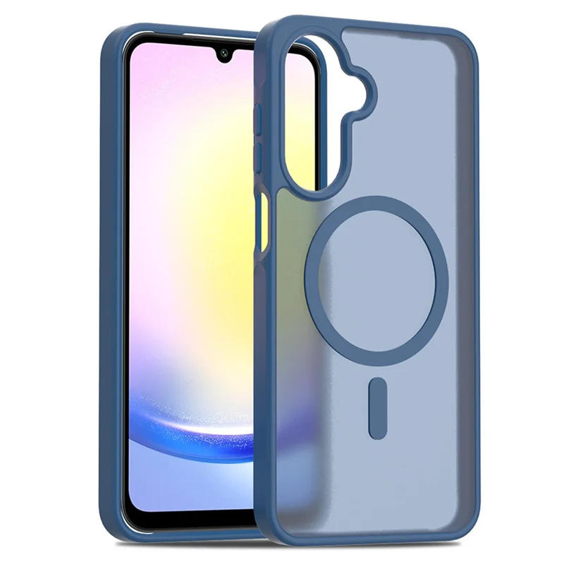 For Samsung Galaxy A26 5G Magnetic Case TPU Frame Acrylic Back Phone Cover Skin Touch - Blue