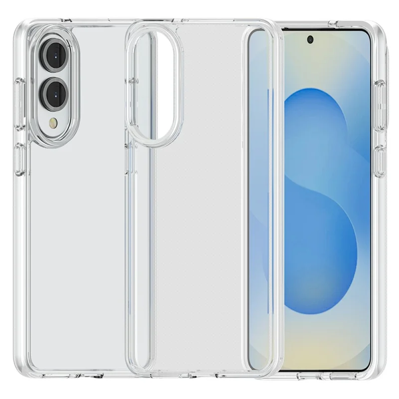 For Samsung Galaxy S25 Edge Case PC + TPU Shockproof Clear Phone Cover - Transparent