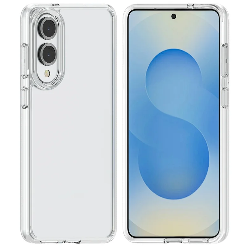 For Samsung Galaxy S25 Edge Case PC + TPU Shockproof Clear Phone Cover - Transparent