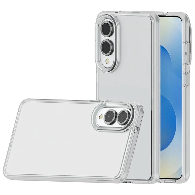 For Samsung Galaxy S25 Edge Case PC + TPU Shockproof Clear Phone Cover - Transparent