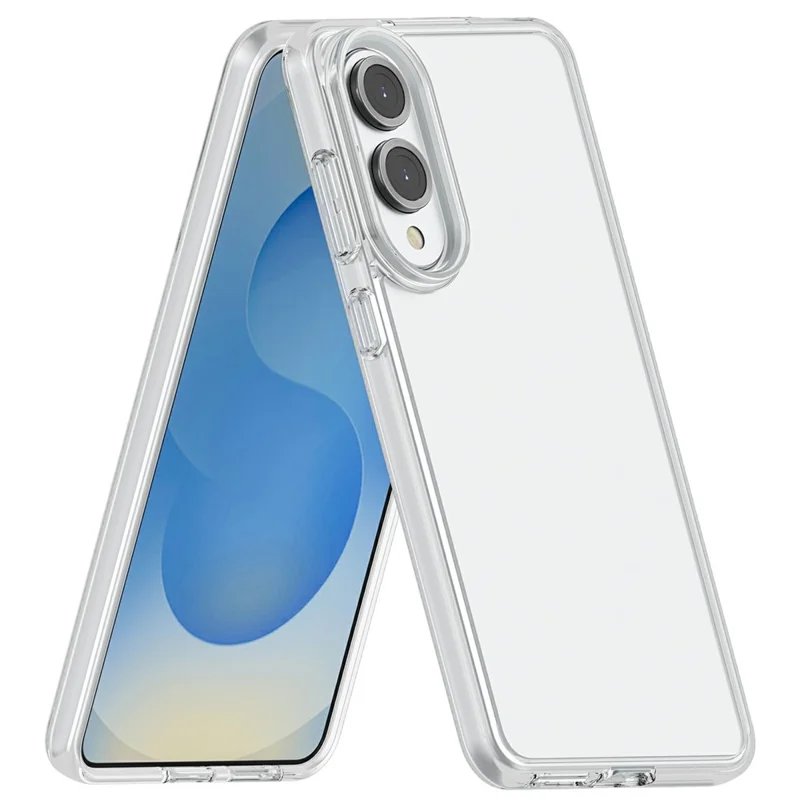 For Samsung Galaxy S25 Edge Case PC + TPU Shockproof Clear Phone Cover - Transparent