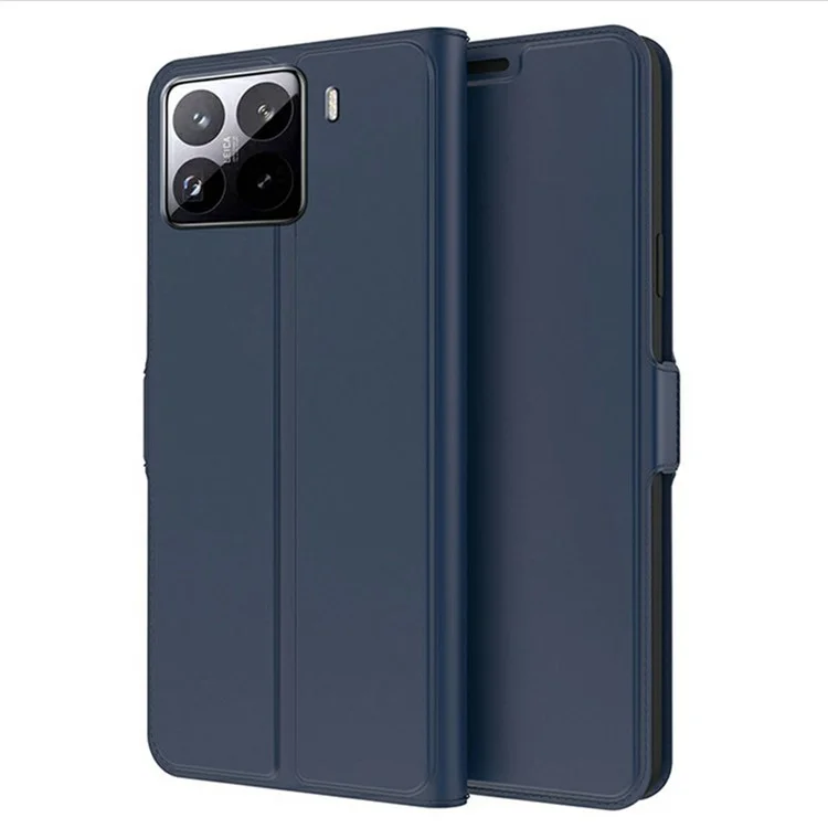 Étui pour Xiaomi 15 Antichoc Coque Intérieure TPU Housse en Cuir avec Emplacement pour Carte - Bleu