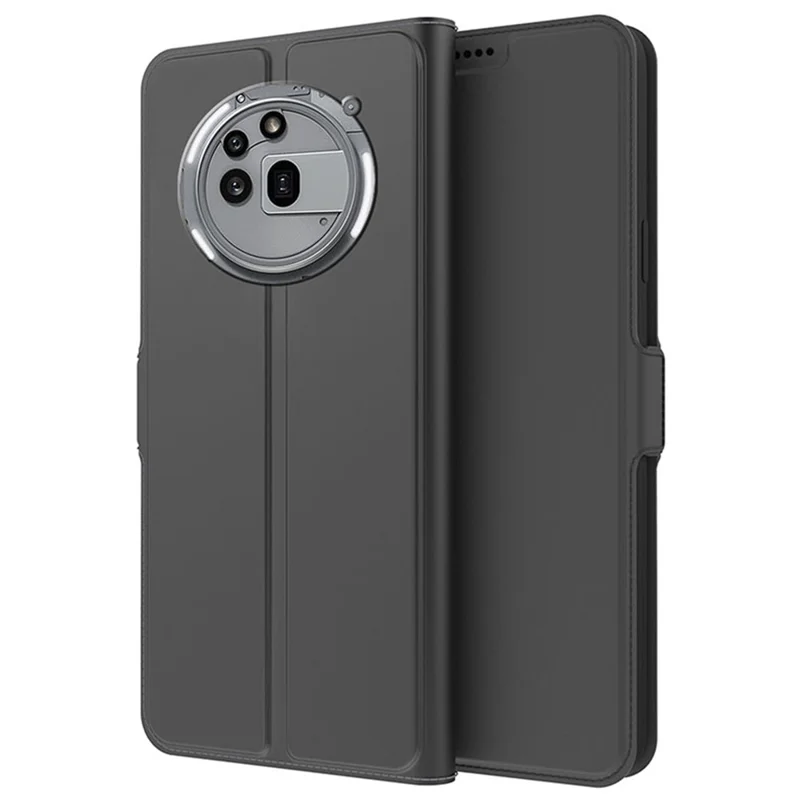 For Nothing Phone (3a) Pro Case Shockproof TPU Inner Shell Leather Phone Cover Card Slot - Black