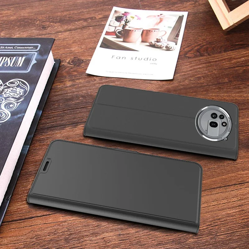 For Nothing Phone (3a) Pro Case Shockproof TPU Inner Shell Leather Phone Cover Card Slot - Black