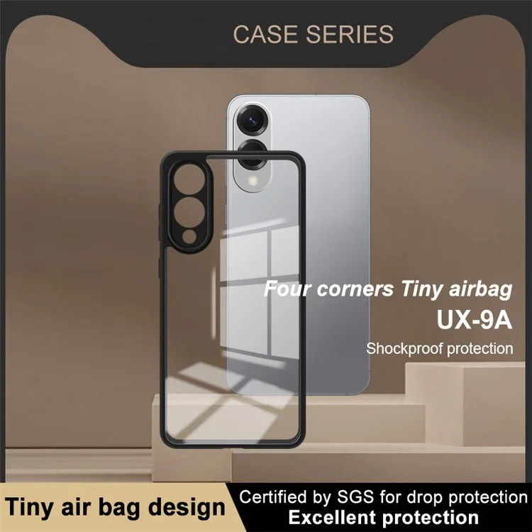 IMAK UX-9A Series for Samsung Galaxy S25 Edge Case Clear TPU PC Phone Cover Reinforced Corners