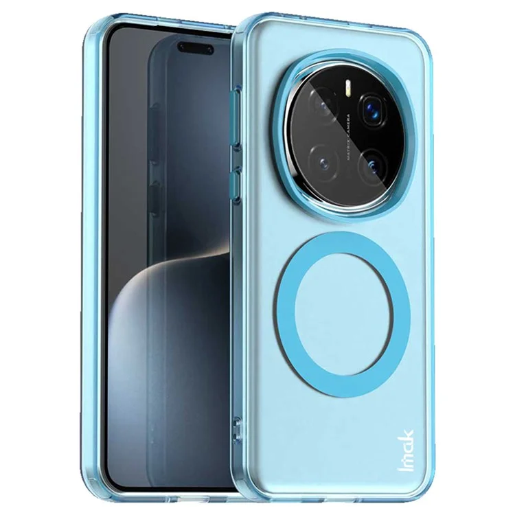 IMAK For Honor Magic7 Pro 5G Case Compatible with MagSafe Candy Color Anti Drop TPU + PET Back Cover - Blue
