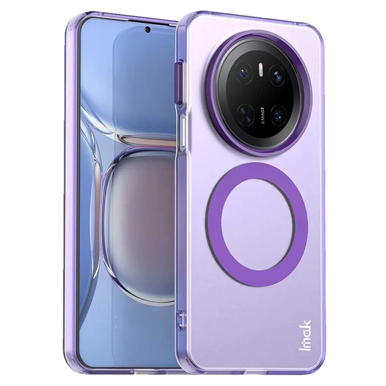IMAK Pour Huawei Mate 70 Coque Compatible avec MagSafe Couleur Bonbon Antichoc TPU + PET Coque Arrière - Violet