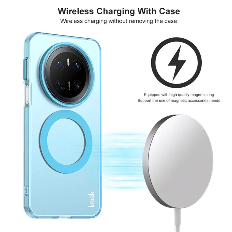 IMAK Pour Huawei Mate 70 Coque Compatible avec MagSafe Couleur Bonbon Antichoc TPU + PET Coque Arrière - Violet