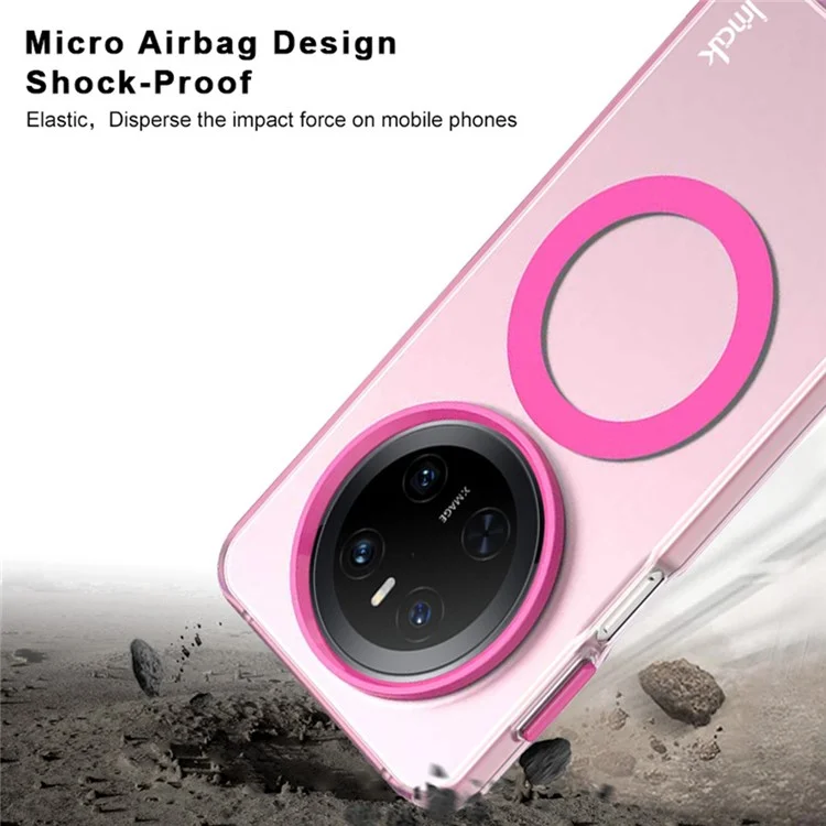 IMAK Pour Huawei Mate 70 Coque Compatible avec MagSafe Couleur Bonbon Antichoc TPU + PET Coque Arrière - Violet