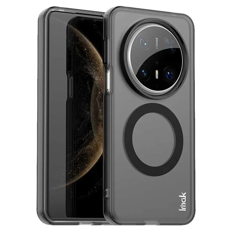 IMAK Pour Huawei Mate 70 Pro / Mate 70 Pro+ Coque Compatible avec MagSafe Couleur Bonbon Antichoc TPU + PET Dos - Noir