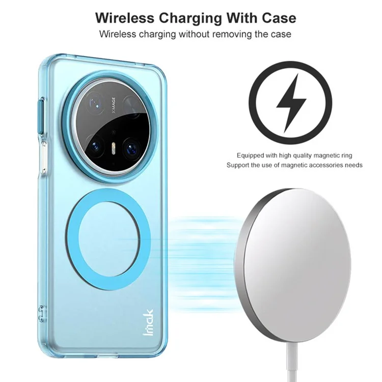 IMAK Pour Huawei Mate 70 Pro / Mate 70 Pro+ Coque Compatible avec MagSafe Couleur Bonbon Antichoc TPU + PET Dos - Noir