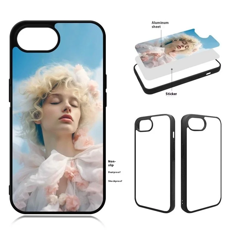 Pack de 10 Fundas para iPhone 16e - Carcasa de PC + TPU para Teléfono, Compatible con Impresión por Transferencia Térmica