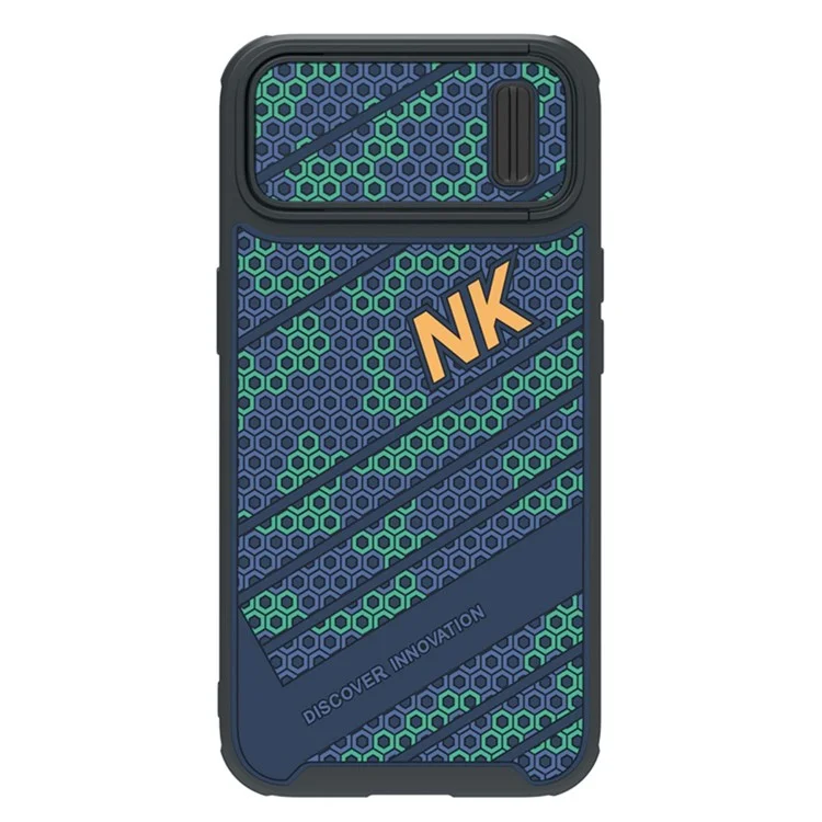 Nillkin Pour Iphone 14 Couvercle de Caméra Coulissante Design PC + TPU Téléphone Back Case Texture en Nid D'abeille
