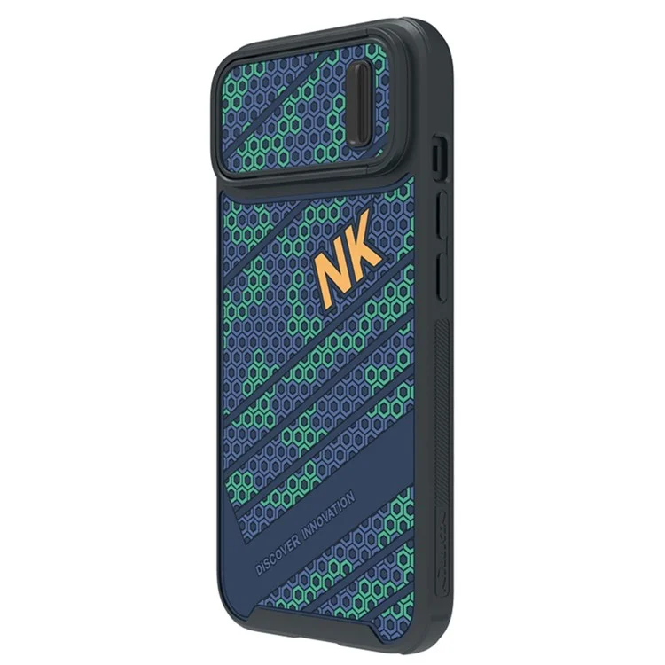 Nillkin Pour Iphone 14 Couvercle de Caméra Coulissante Design PC + TPU Téléphone Back Case Texture en Nid D'abeille