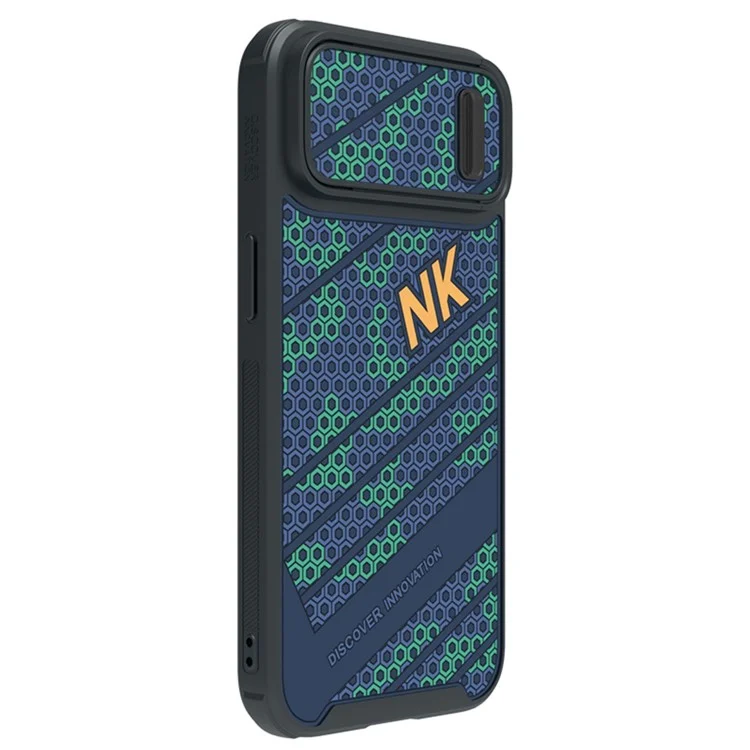 Nillkin Pour Iphone 14 Couvercle de Caméra Coulissante Design PC + TPU Téléphone Back Case Texture en Nid D'abeille