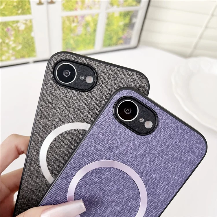Cover per iPhone 16e Antiurto in TPU + Tessuto Compatibile con MagSafe - Arancione