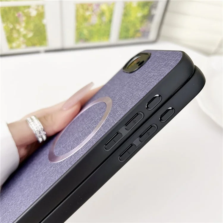 Cover per iPhone 16e Antiurto in TPU + Tessuto Compatibile con MagSafe - Arancione