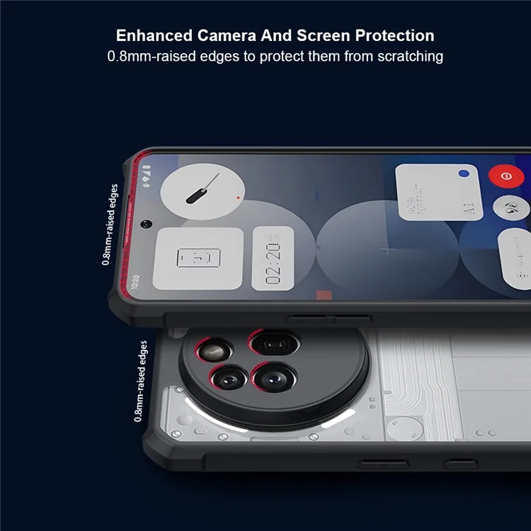 XUNDD für Nothing Phone (3a) Pro Hülle Stoßfeste TPU + Acryl Transparente Rückseite Handyhülle